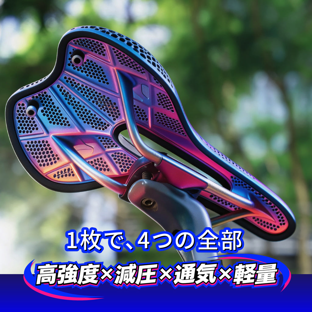 軽さも、強さも、快適さも。 すべてを叶える、Samassi ３Dプリントチタン合金サドル