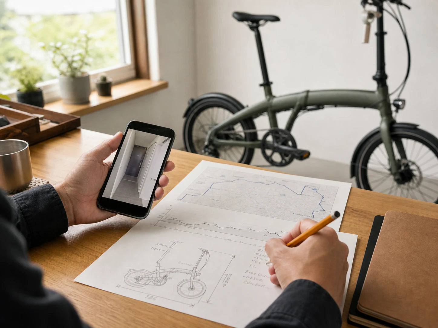 自転車について相談内容を確認するRAITOOEスタッフ